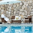 thumbnail image 5 of CONCETTA Patio Wicker Chair 4-Piece Set with Table Patio Furniture Living Room Set, Wicker Material, Brown, 5 of 6