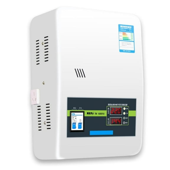 Automatic Voltage Regulator, Single AC Voltage Stabilizer Output 220V Ultra Low Stabilizer Power Supply for Small Household Appliances(15000w)