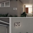 thumbnail image 5 of 10 Inch Backlit LED House Number, Stainless Steel, 6000K Cool White, Black, Number 3, 5 of 7