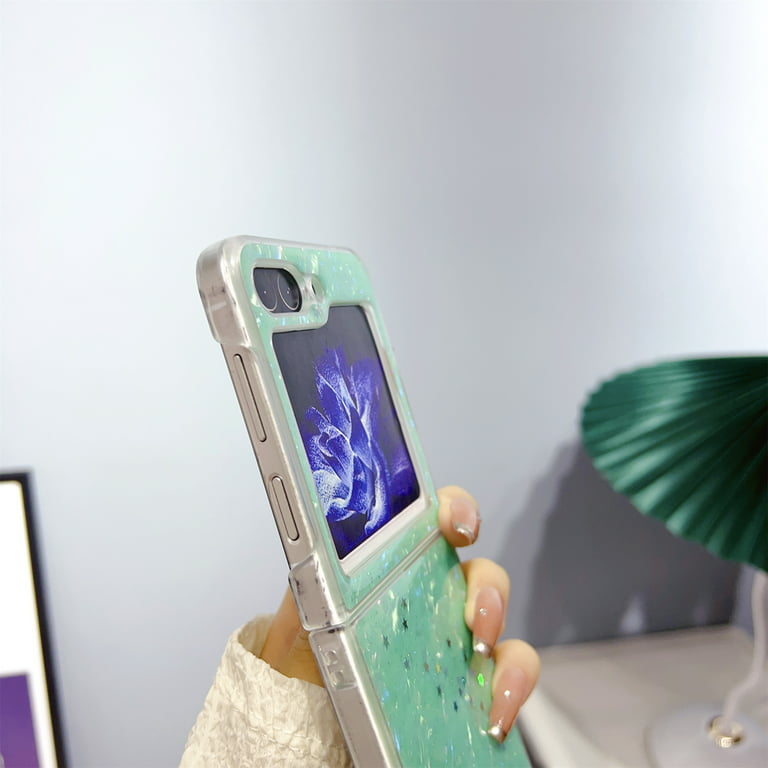 Z Flip 5 Glitter Case for Samsung Galaxy Z Flip5 5G Phone Case for Women  Girls, Slim Ultra Thin Matte Back Shockproof Protective Cover for Samsung Z