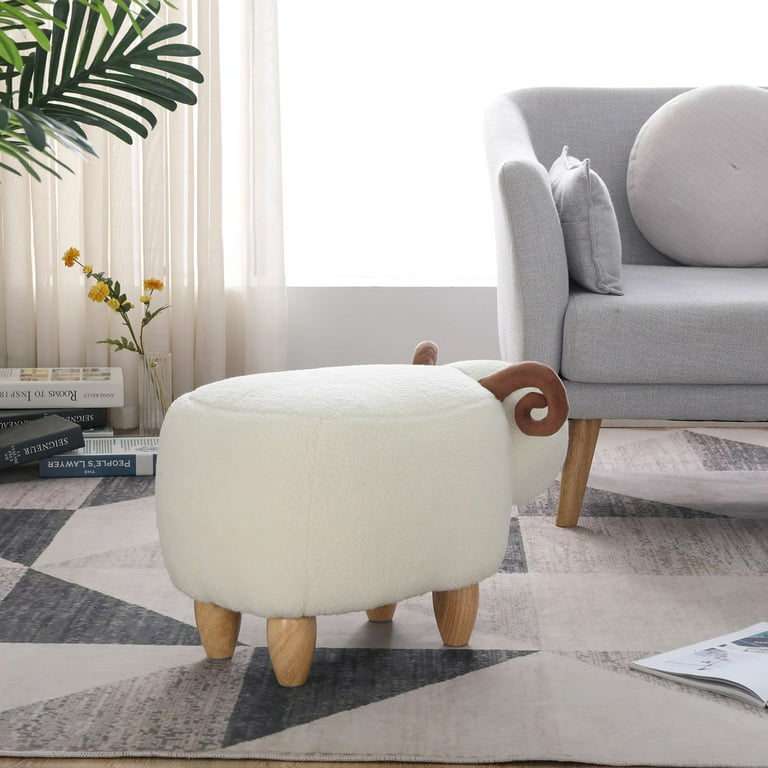 Foot Stool For Under Desk Solid Wood Ottoman Footstools Sofa Bench