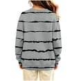 thumbnail image 4 of Girls Striped Print Sweatshirt Loose Fit Crew Neck Long Sleeve Pullover Tops Kids Casual Versatile Sweatshirts Back To School Clothes 4-14Years, 4 of 6
