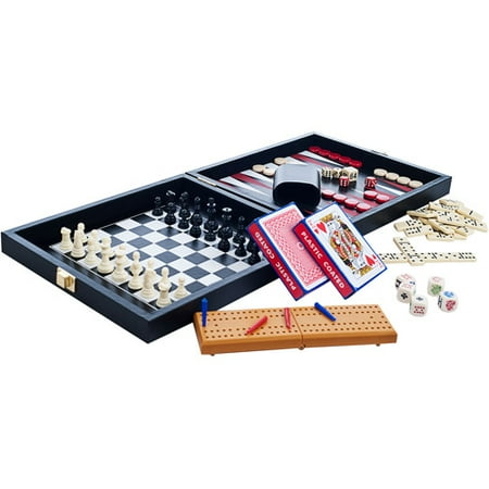 Trademark Games Travel Multi Game set in Leather/Vinyl case