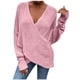 thumbnail image 1 of Suéteres para mujer Suéter de manga larga Pullove con cuello en V Camisa de color sólido de moda Suéter Tops Odeerbi  ODB-3, 1 of 9