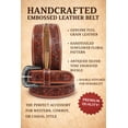 thumbnail image 3 of 23-24  Kids 1-1/4" Wide Tan Leather Floral Tooled Casual Jean Belt 26FK39C, 3 of 3