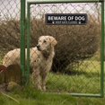 thumbnail image 6 of LMTODLFG Beware of Dog No Trespassing Sign, 12x3 Inch Rust Free .040 Aluminum Metal Sign, UV Protected Weatherproof Reflective Warning Dog Sign Indoor or Outdoor Use for Fence Door or Gate, 6 of 10
