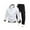 003 White, variant on Men's Casual Jacket Work Pants Set Fashionable Thin Jacket Long Pants Set Casual Athletic Tracksuit 2 Piece