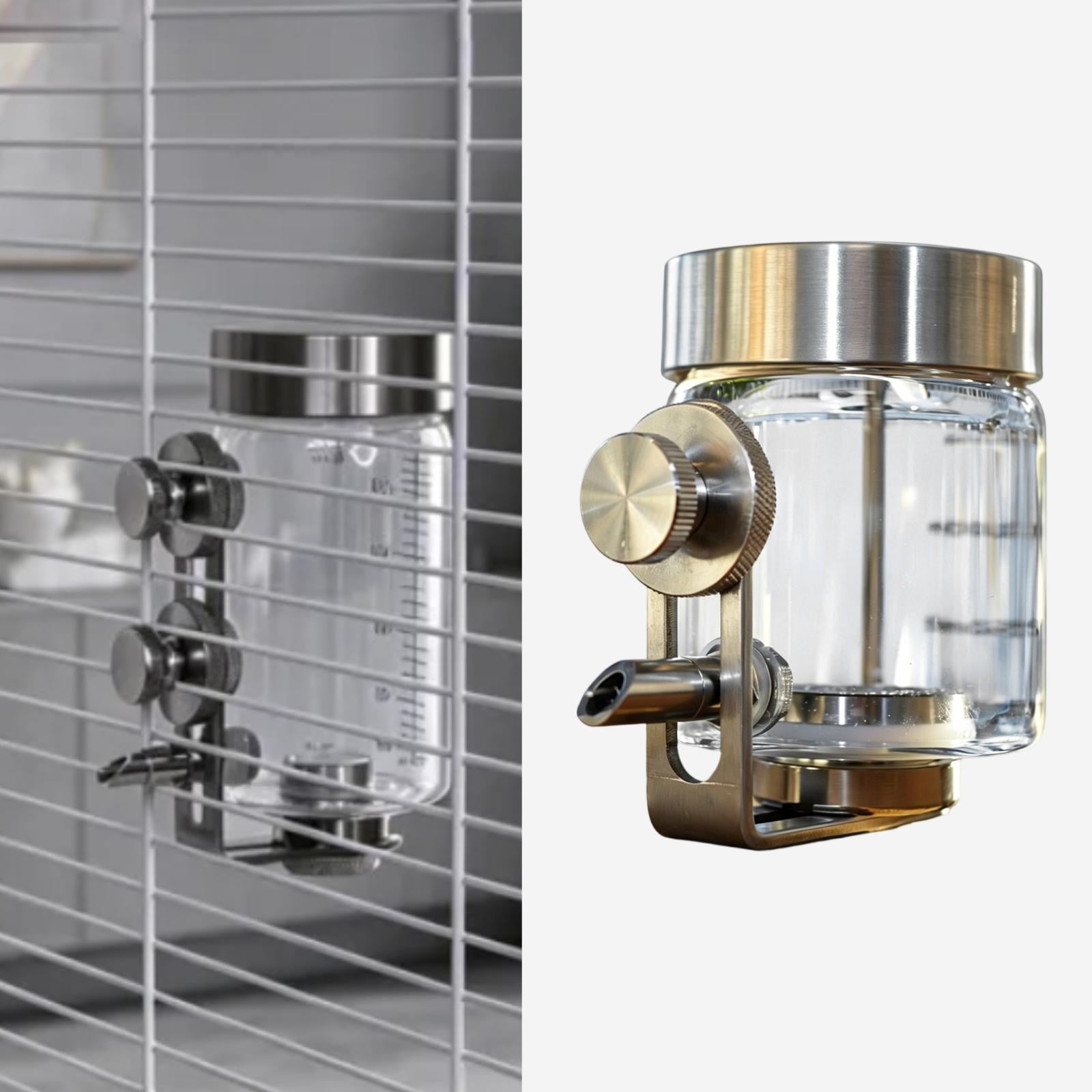 Abbraccia Automatic Bird Water Dispenser Cage Accessories Practical Durability Premium Parrot Water Feeder for Parakeets Budgies Canary 150ML Fine Needle