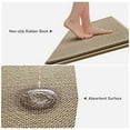 thumbnail image 4 of Kitchen Mat Faux Linen Kitchen Rug Non Skid Small Area Rug Rubber Backing Rugs for Sink Front Absorbent Bathroom Rugs Washable Rugs for Floor Laundry Indoor Outdoor Doormat, Oatmeal 17"x29", 4 of 7