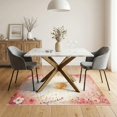 thumbnail image 3 of ODIKA 5'x7' Washable Area Rug Easy Care, Non-Shedding, Pet Friendly, Pink Cottagecore Boho Vintage Retro Whimsical Beige Maximalist for Small Living Room, Bedroom, 3 of 7