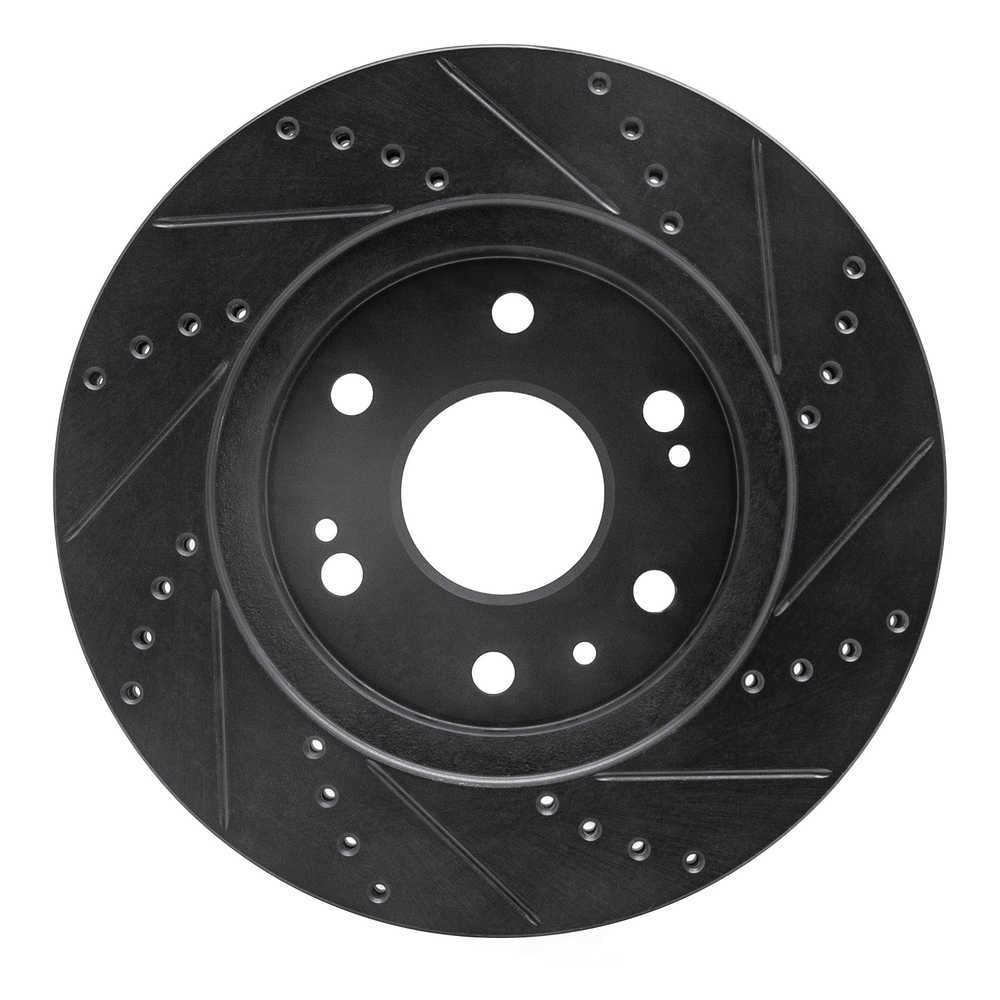 Dynamic Friction Company 633-48091L DFC Brake Rotor - Drilled And Slotted - Black