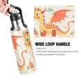 thumbnail image 4 of Dragon Cartoon Style Sports Bottle with Straw Stainless Steel Water Jug Portable Thermal Cup Leak-proof 1000ML, 4 of 9