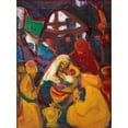 thumbnail image 2 of Adolf Hölzel 11x14 Gold Ornate Wood Frame and Double Matted Museum Art Print Titled - The Three Kings (Around 1920), 2 of 4