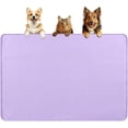 thumbnail image 1 of Dog Food Mat, Extra Large 101 x 71cm Silicone Pet Feeding Mat with Raised Edge Pet Placemat for Small, Medium, and Large Pets Non-Slip, Easy to Clean (Purple), 1 of 7