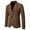 Coffee, variant on WXLWZYWL Mens Suede Sport Blazer Coat Business Casual Solid Wedding Prom Suit Blazer Jacket Lapel One Button Tuxedo Jacket Slim Fit Casual One Button Blazer Jacket