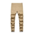 thumbnail image 2 of Boy's Stretch Fit Ripped Destroyed Jeans Pants Cargo Pants Classic Elastic Waist Straight Leg Multi-Pockets Comfy Kids Pants for Boys, 2 of 7