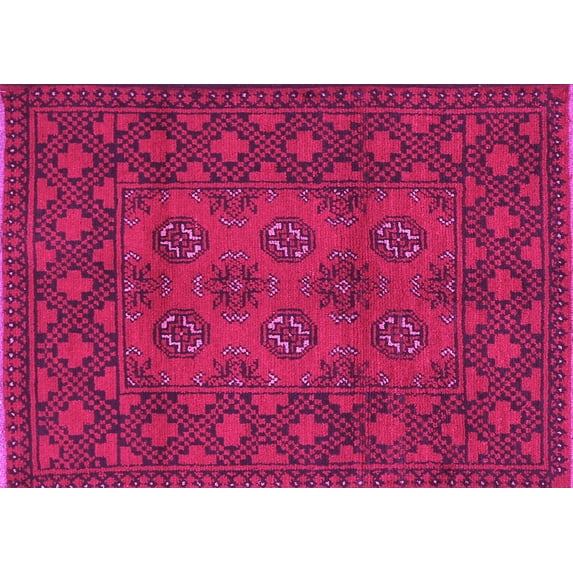 Ahgly Company Indoor Rectangle Persian Pink Traditional Area Rugs, 7' x 9'