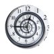 thumbnail image 1 of Reloj de pared con espiral Droste, silencioso, de 10 pulgadas, estilo rústico retro, decorativo para sala de estar, cocina, hogar, baño y dormitorio, 1 of 7