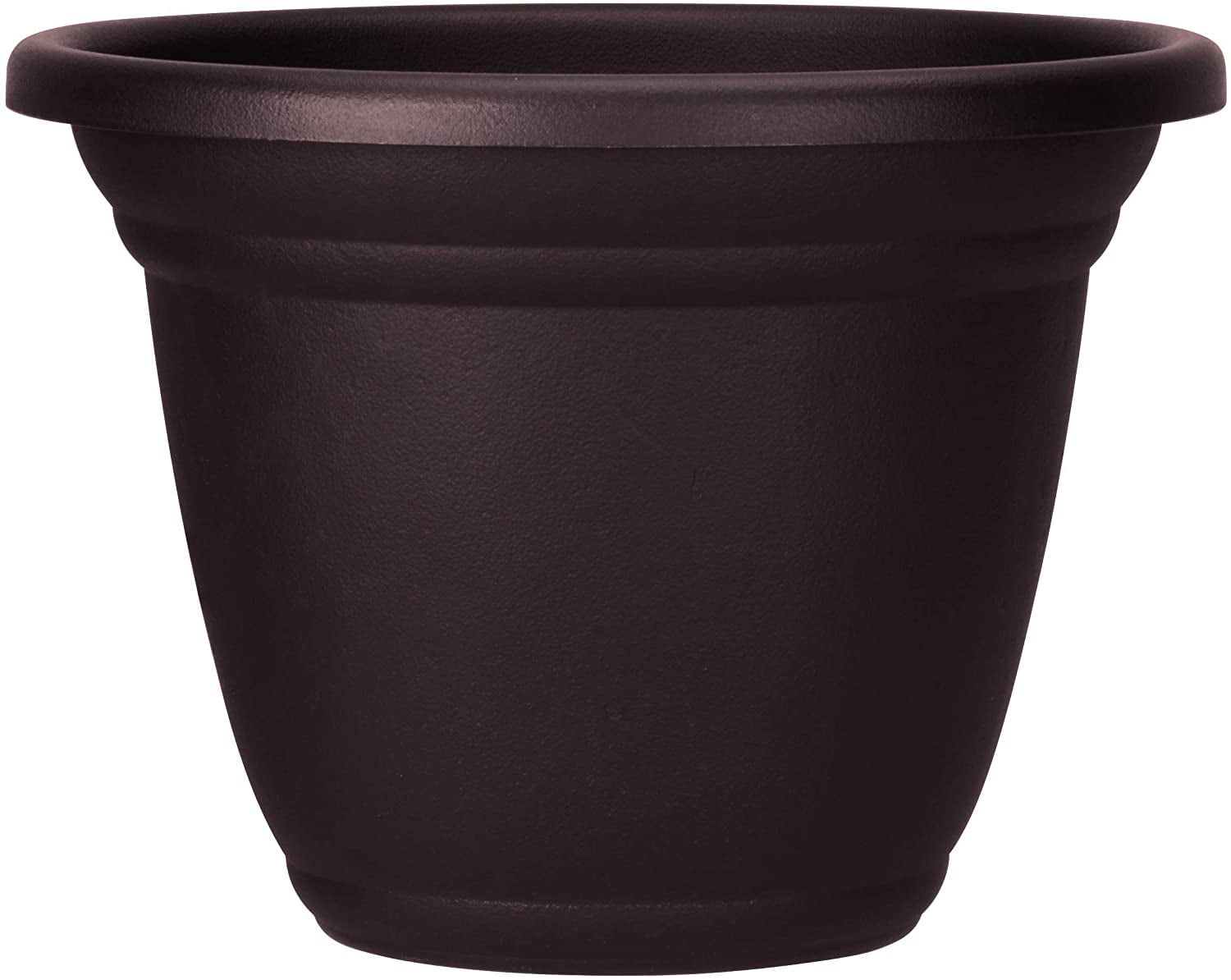 Chocolate The HC Companies 24 Inch Indoor and Outdoor Classic Durable Plastic Flower Pot Container Garden Planter with Molded Rim and Drainage Holes 
