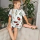 thumbnail image 4 of Balery Watercolor Ladybug Conjunto de Pijama Infantil de Manga Corta con Estampado – Ropa de Dormir de Algodón Suave-X-Large, 4 of 6