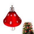 thumbnail image 2 of 1 Pc Mushroom Ornaments Christmas Tree Hanging Decorations Plastic Mushroom Hanging Ornaments Festive Decor for Christmas Tree and Holiday Party, 2.95x1.89 Inch, Red, 2 of 5