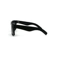 thumbnail image 3 of No Glare Polarized Lens Flat Top Hipster Plastic Horn Rim Sunglasses Matte Black Black, 3 of 4