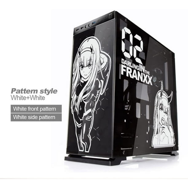 Anime Stickers for PC Case,Japanese Cartoon Decor Decal for ATX Mid Tower  Gaming Compuer Chassis Skin,Waterproof Vinyl 