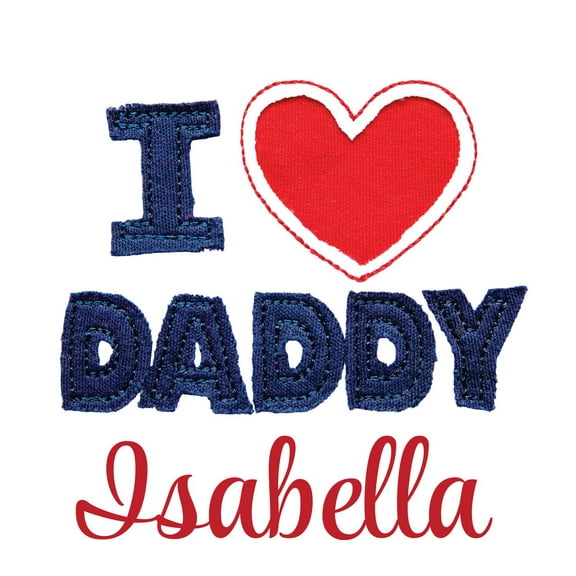 Personalized Name Vinyl Decal Sticker Custom Initial Wall Art Personalization Decor Sticker I Love Daddy Boy Girl Nursery Bedroom Baby Room 20 Inches X 20 Inches