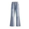 thumbnail image 7 of Mens Jeans Relaxed Fit Bootcut Zipper Wash Elastic Trend Outdoors Wide Leg Pants Denim Trousers, 7 of 7