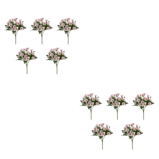 Ramo de Flores Artificiales Toystoory 5 Piezas Crisantemo Color Blanco/Naranja/Rosa/Amarillo/Rojo