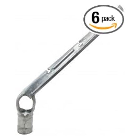 1-5/8" X 1-5/8" Barbed Wire ARM - 45-Degree for Chain Fence (6 Pack)