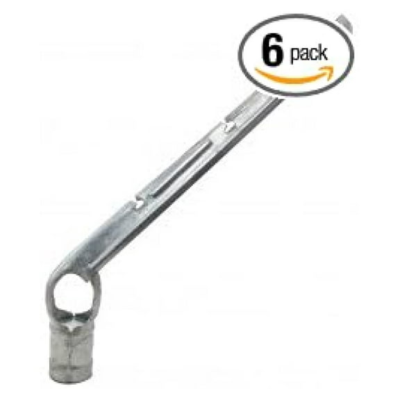 1-5/8" X 1-5/8" Barbed Wire ARM - 45-Degree for Chain Fence (6 Pack)