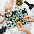 thumbnail image 5 of Floral Cutting Board, Flower Leaves Ivy Plant Swirl Like Image with Abstract Shadow Print, Decorative Tempered Glass Cutting and Serving Board, Small Size, Pale Grey White, by Ambesonne, 5 of 5
