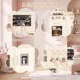thumbnail image 4 of TLSUNNY Wooden Play Kitchen for Toddlers, Pretend Play Cooking Set with Accessories, Gift for Boys Girls, Cream, 4 of 8