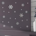 thumbnail image 4 of Pegatina de pared navideña con copos de nieve dorados y plateados, pegatina para espejo para decoración del hogar, 4 of 4
