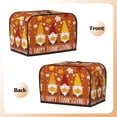thumbnail image 7 of Toaster Covers 2 Slice, Happy Thanksgiving Three Gnomes Waterproof Bread Machine Cover Fits for Standard 2 Slice Toasters, Home Decor Toaster Protection with Hanging Rope, 7 of 7