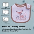 thumbnail image 4 of 12-Pack Waterproof Baby Bibs for Boys & Girls | Absorbent Cotton with Adjustable Snaps for Feeding, Teething & Drooling, 4 of 8