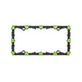 thumbnail image 3 of Creathome 3D Shining Daisy Heart License Plate Frame from Pure Zinc Alloy Metal Perfect Plate Holder, Matt Black with Green Glitter, Luminously Heart, 3 of 8