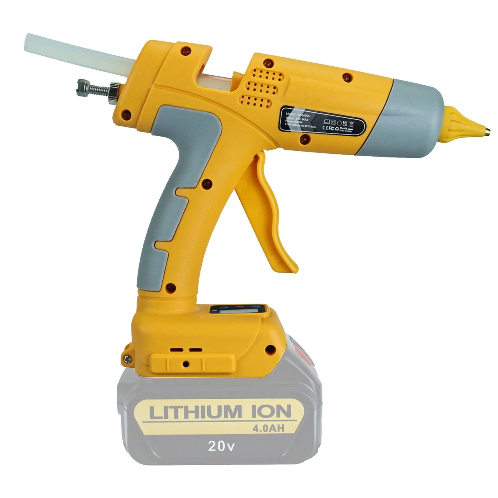 Cordless Hot Melt Glue Gun Repair DIY Tool Set With 10 Glue Stick for DeWalt 18V