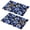 Pioneer Flower Floral-1, variant on Placemat, Pioneer Flower Floral Print Pattern Place Mats Table Mat Set Of 2, PVC Washable Placemats for Party Kitchen Dining Decoration, 18x12 Inch, Fade Resistant