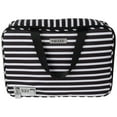 thumbnail image 3 of Vaultz Women's Locking Travel Bag, Black & White Stripe, VZ01134, 3 of 6