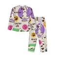 thumbnail image 2 of Disketp Pajamas Set Long Sleeve Sleepwear Womens Button Down Nightwear Pj Sets-Dog Doing Yoga, 2 of 9