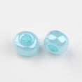 thumbnail image 2 of 50 g 8/0 Ceylon Round Glass Seed Beads Pale Turquoise Size: 3mm in diameter hole:1mm 1101pcs/50g, 2 of 3