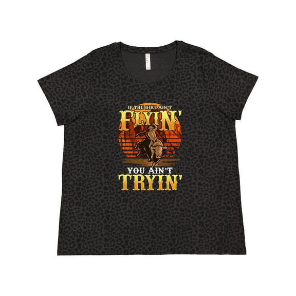 Inktastic Bull Riding Rodeo Cowboy Women's Plus Size T-Shirt