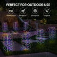 thumbnail image 6 of Solar Garden RGB Lights,240 LED Firework Lights Color Christmas Garden Light with Twinkling,2 Pack Fairy Swaying Landscape Light,Outdoor Waterproof Path Light for Garden Yard Party Decoration Gifts, 6 of 13