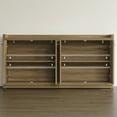 thumbnail image 5 of SICOTAS 62"W Large Sideboard Buffet Cabinet with 4 Doors, Farmhouse Kitchen Credenza with Adjustable Shelves, Console Cabinet, Sideboard TV Stand for Living Room, Brown Oak, 5 of 6