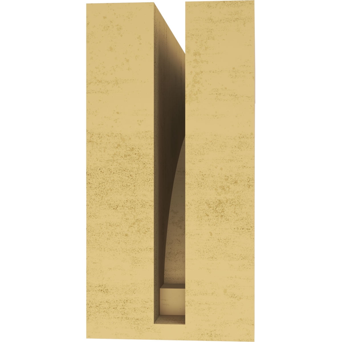 4"W x 12"D x 8"H Classic Rivera Rough Cedar Woodgrain TimberThane Corbel, Primed Tan