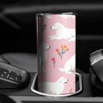 thumbnail image 3 of 20oz White Dogs and Pioneer Flower Skinny Tumblers Stainless Steel Tumbler with Lid and Straw,Vacuum Insulated Double Wall Travel Tumbler Cups with Cleaning Brush for Coffee,Tea, 3 of 6