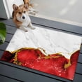 thumbnail image 4 of Red Gold Marble 2'x3' Washable Rug, Modern Abstract Marble Crack Texture Non-Slip Soft Doormat Area Rugs for Entrance Bathroom Bedsides, Front Doormat Carpet for Kitchen Bedroom, Entryway Floor Mat, 4 of 9