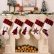 thumbnail image 5 of Paquete de Navidad de arpillera , medias colgantes para chimenea, medias de decoración para día festivo familiares y fiestas de Navidad(B)(3 piezas), 5 of 5